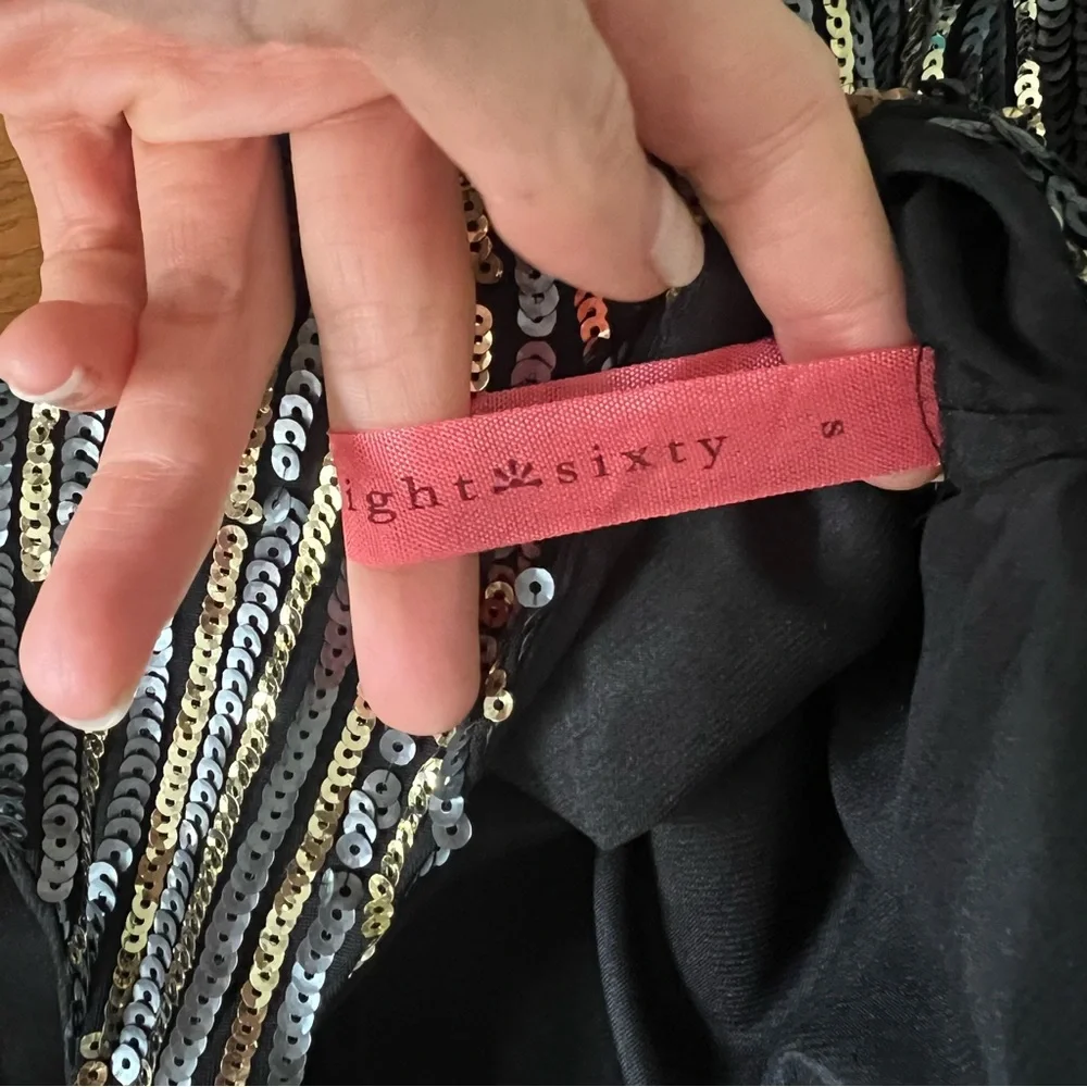 EUC Sequin Party Dress - Black Gold - Picture 9 of 10